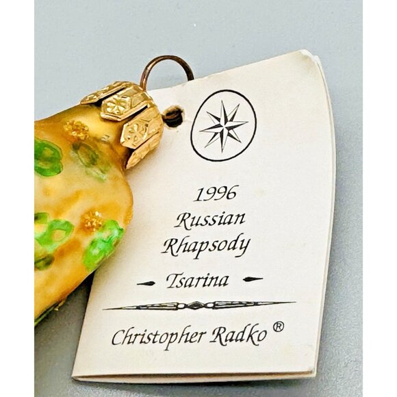 Christopher Radko Russian Rhapsody Tsarina 5 inch 1996 Christmas Glass Ornament - Picture 6 of 8